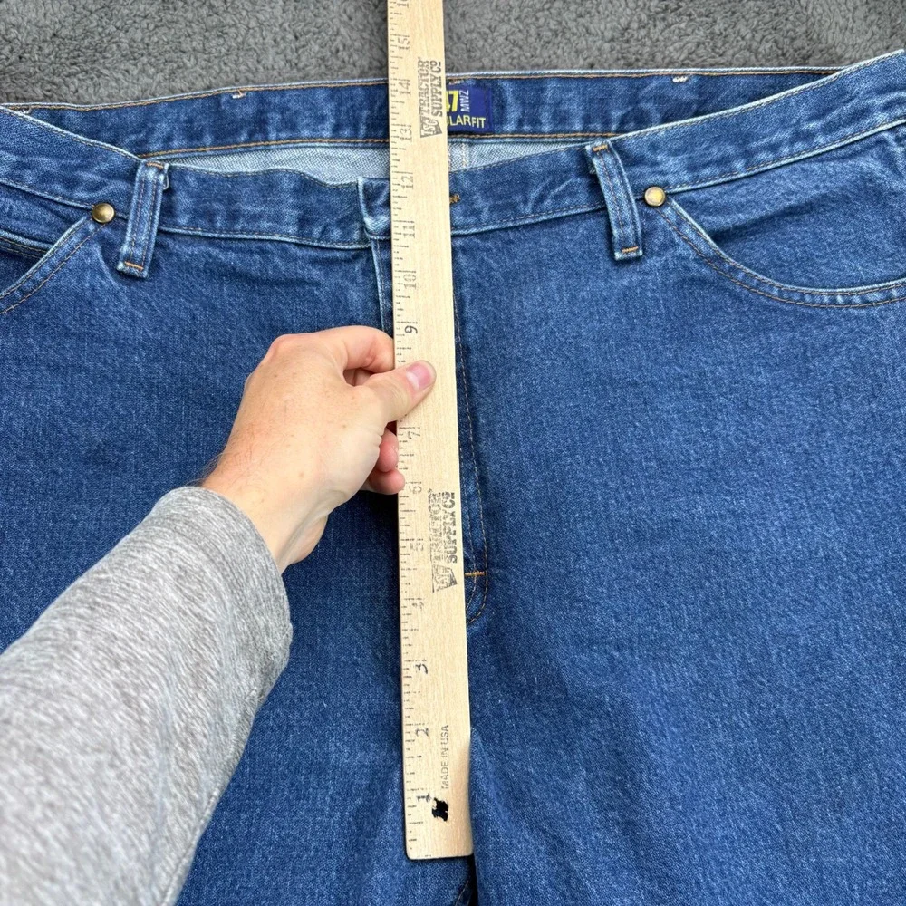 Wrangler 47MWZPW Premium Performance Regular Fit Blue Denim Jeans Mens 38x36